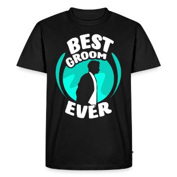 Best Groom Ever Wedding Party - Men's Premium Organic T-Shirt - black - Front - Nico (187cm)