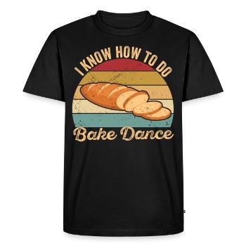 Funny bread baker - Men's Premium Organic T-Shirt - black - Front - Nico (187cm)