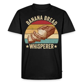 Funny bread baker - Men's Premium Organic T-Shirt - black - Front - Nico (187cm)