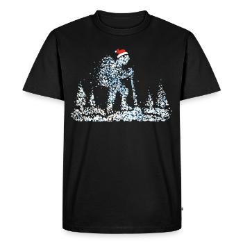 Wandern Outdoor Weihnachtsoutfit Weihnachtsmütze - Männer Premium Bio T-Shirt - Schwarz - Vorne - Nico (187cm)