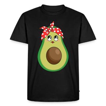 Avocat Bandana végétalien - T-shirt Premium bio Homme - noir - Devant - Nico (187cm)