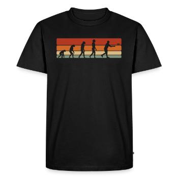 Frisbee Evolution Ultimate Frisbee Player Sport - T-shirt Premium bio Homme - noir - Devant - Nico (187cm)