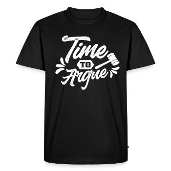 Time to argue sarcastic lawyer argument - Men's Premium Organic T-Shirt - black - Front - Nico (187cm)