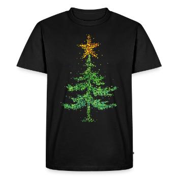 Christmas tree Christmas tree Christmas star - Men's Premium Organic T-Shirt - black - Front - Nico (187cm)