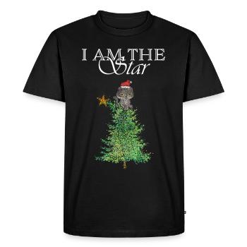 Chats Catmas Arbre de Noël Arbre de Noël Star - T-shirt Premium bio Homme - noir - Devant - Nico (187cm)