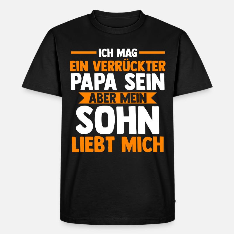 Vater Papi Papa - Männer Premium Bio T-Shirt - Schwarz