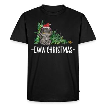 Anti Christmas Christmas Grouch Cats Christmas - Men's Premium Organic T-Shirt - black - Front - Nico (187cm)