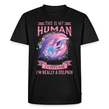 Costume de dauphin baleine mignon dauphins monde sous-marin - T-shirt Premium bio Homme - noir - Devant - Nico (187cm)