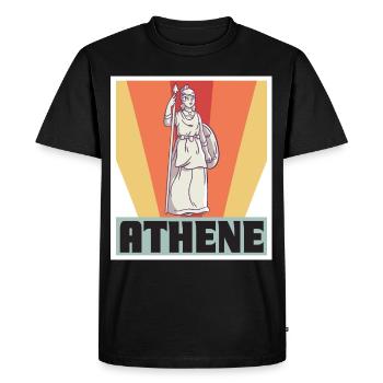 Athéna Grèce Dieu Mythologie grecque - T-shirt Premium bio Homme - noir - Devant - Nico (187cm)