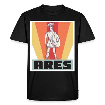 Ares Grèce Dieu Mythologie grecque Anti - T-shirt Premium bio Homme - noir - Devant - Nico (187cm)
