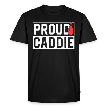 Fier caddie profession golfeur golfeur - T-shirt Premium bio Homme - noir - Devant - Nico (187cm)