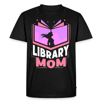 Bibliothèque Mama Bibliothécaire Livres amoureux - T-shirt Premium bio Homme - noir - Devant - Nico (187cm)