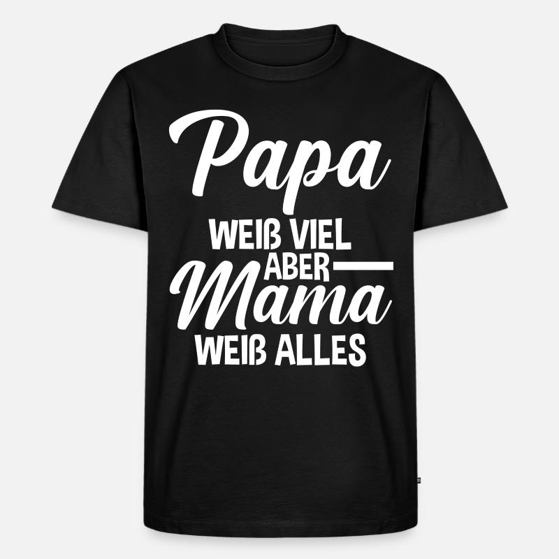Mutter Enkelkinder Neffe Nichte Mama - Männer Premium Bio T-Shirt - Schwarz