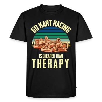Go-Kart Father Lap Race Track Racer - Men's Premium Organic T-Shirt - black - Front - Nico (187cm)