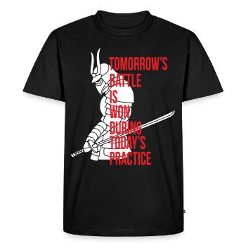 Ninja Guerrier Japonais Samouraï Katana Épée J - T-shirt Premium bio Homme - noir - Devant - Nico (187cm)