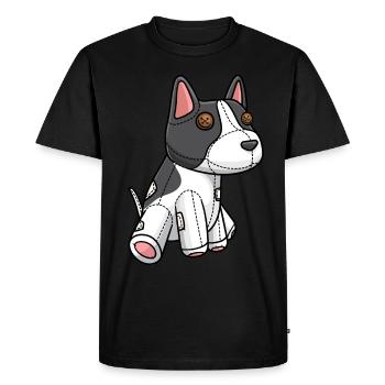 Rat Terrier Dog Cuddly Toy - Men's Premium Organic T-Shirt - black - Front - Nico (187cm)