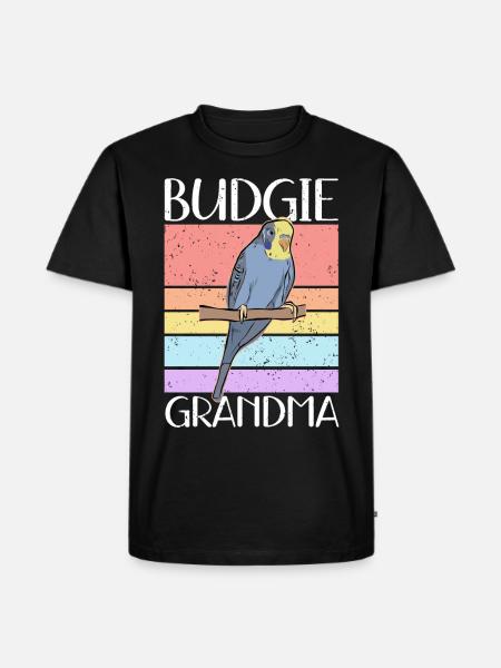 Budgerigar Grandma | Budgerigars Gift - Men's Premium Organic T-Shirt - black