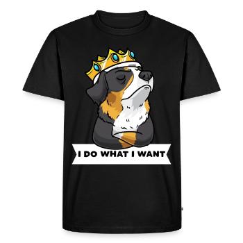Bouvier Bernois, chien de montagne bernois têtu - T-shirt Premium bio Homme - noir - Devant - Nico (187cm)