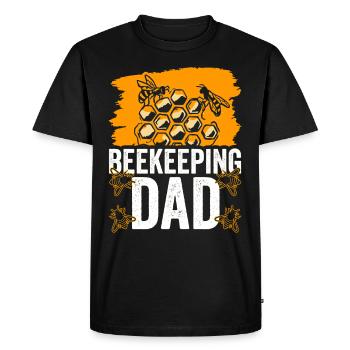 Apiculteur Papa Honey Bee Apiculture - T-shirt Premium bio Homme - noir - Devant - Nico (187cm)
