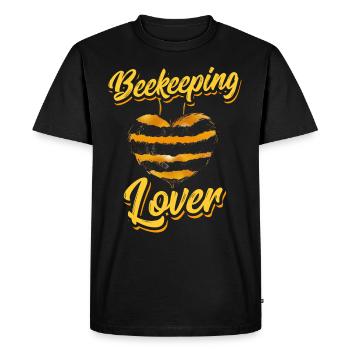 Amoureux de l’apiculture Apiculture Apiculteurs Apiculteurs - T-shirt Premium bio Homme - noir - Devant - Nico (187cm)
