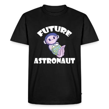 Axolotl Future Astronaut Space Universe Cosmonaut - Men's Premium Organic T-Shirt - black - Front - Nico (187cm)