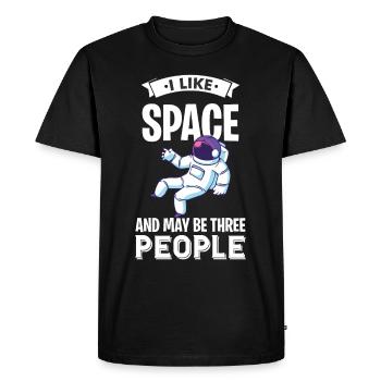Space Astronaut Planets Solar System Galaxy M - Men's Premium Organic T-Shirt - black - Front - Nico (187cm)