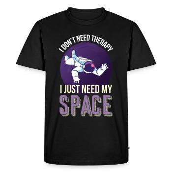 Need Space Astronaut Planet Solar System - Men's Premium Organic T-Shirt - black - Front - Nico (187cm)