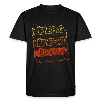 Police Nuremberg Allemagne City Skyline Home - T-shirt Premium bio Homme - noir - Devant - Nico (187cm)