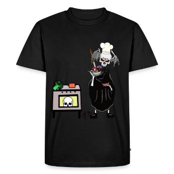 Art culinaire Horreur Halloween Witching Hour Cuisine - T-shirt Premium bio Homme - noir - Devant - Nico (187cm)