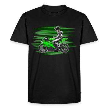 Moto Lifestyle / Moto / Moto motard - T-shirt Premium bio Homme - noir - Devant - Nico (187cm)