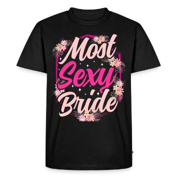 Sexiest Bride Party Marry Wedding Brides - Men's Premium Organic T-Shirt - black - Front - Nico (187cm)