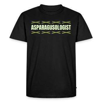 Expert en asperges Végétarien Vegan Asperges - T-shirt Premium bio Homme - noir - Devant - Nico (187cm)