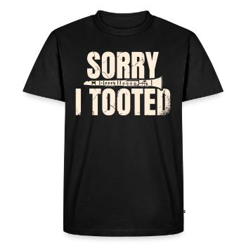 Sorry I Tooted Clarinet Clarinetist Musician - Men's Premium Organic T-Shirt - black - Front - Nico (187cm)