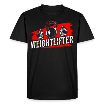 Weightlifting Fitness Gym Weightlifting Workout - Men's Premium Organic T-Shirt - black - Front - Nico (187cm)