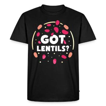 Lentils have lovers Lentil soup food lentil - Men's Premium Organic T-Shirt - black - Front - Nico (187cm)