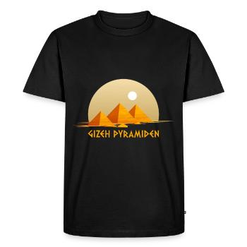 Pyramides de Gizeh Anubis Egypte Souvenir Egypte - T-shirt Premium bio Homme - noir - Devant - Nico (187cm)