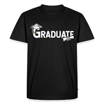 Graduate Graduated Graduated Graduation Celebration - Men's Premium Organic T-Shirt - black - Front - Nico (187cm)