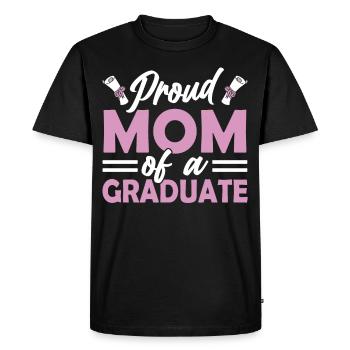 Fière mère d’un diplômé diplômé - T-shirt Premium bio Homme - noir - Devant - Nico (187cm)