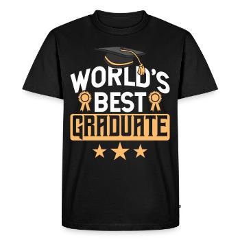 World's Best Graduate Graduation Celebration - Men's Premium Organic T-Shirt - black - Front - Nico (187cm)