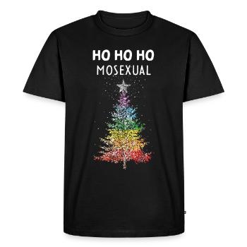 Gay Christmas Tree Rainbow LGBTQ Pride - Men's Premium Organic T-Shirt - black - Front - Nico (187cm)