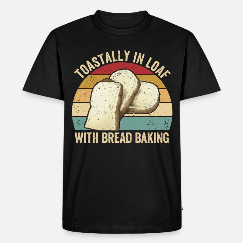 Funny bread baker - Men's Premium Organic T-Shirt - black