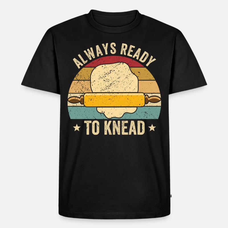 Lustiger Brotbacken-Bäcker - Männer Premium Bio T-Shirt - Schwarz