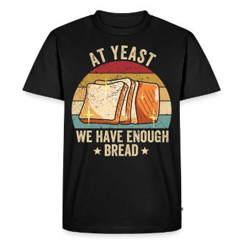 Funny bread baker - Men's Premium Organic T-Shirt - black - Front - Nico (187cm)