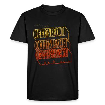 Offenbach Allemagne City Skyline Home Police - T-shirt Premium bio Homme - noir - Devant - Nico (187cm)