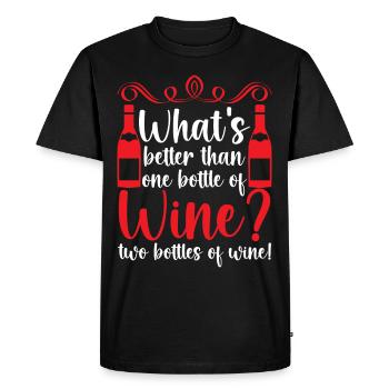 Buveur de vin Amateur de vin Vin Vigneron Vin - T-shirt Premium bio Homme - noir - Devant - Nico (187cm)