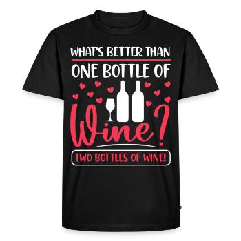Buveur de vin Amateur de vin Vin Vigneron Vin - T-shirt Premium bio Homme - noir - Devant - Nico (187cm)