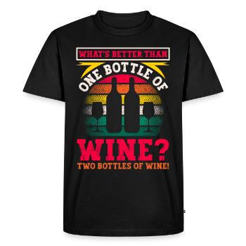 Buveur de vin Amateur de vin Vin Vigneron Vin - T-shirt Premium bio Homme - noir - Devant - Nico (187cm)