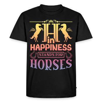 Cavalier Amoureux des chevaux Athlète équestre - T-shirt Premium bio Homme - noir - Devant - Nico (187cm)