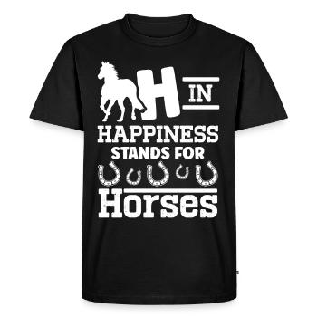 Cavalier Amoureux des chevaux Athlète équestre - T-shirt Premium bio Homme - noir - Devant - Nico (187cm)