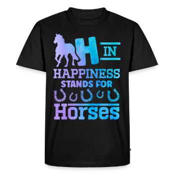 Cavalier Amoureux des chevaux Athlète équestre - T-shirt Premium bio Homme - noir - Devant - Nico (187cm)